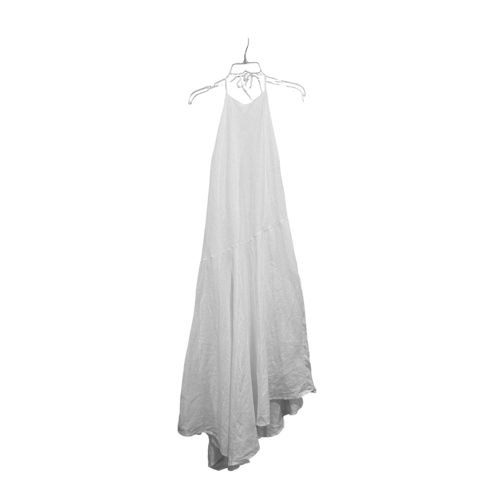The Drop Ciga Halter Linen Maxi Dress White XL Handkerchief Hem New With Tags